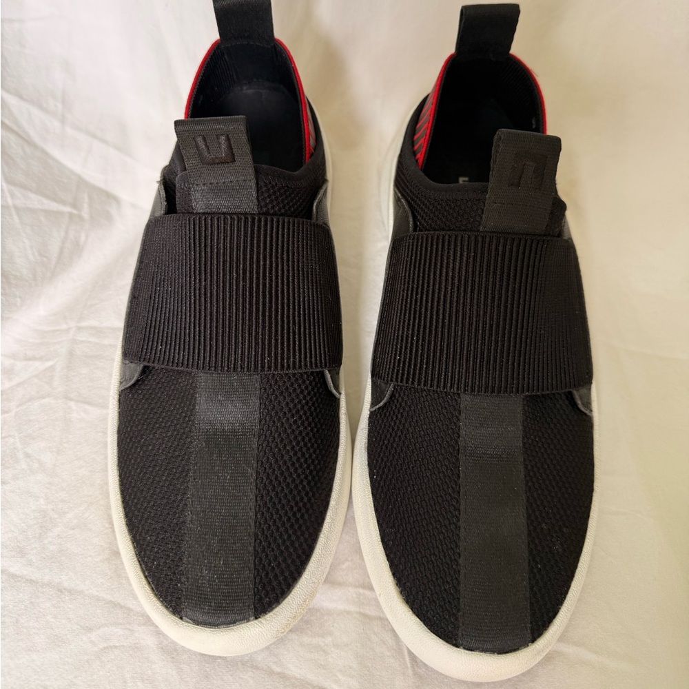 United Nude Black Slip-On Sneakers with Red Accent - Picture 2 of 7
